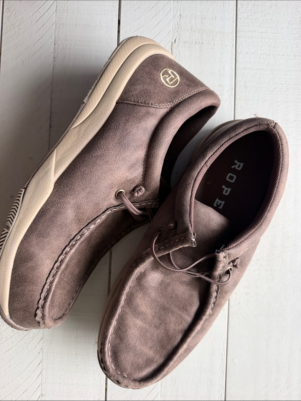 NWT Roper Men's Suede Slip-On Loafers in Taupe Brown size 11 D